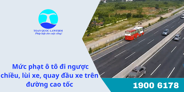 mức phạt ô tô đi ngược chiều, lùi xe, quay đầu xe trên đường cao tốc
