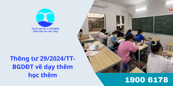 Thông tư 29/2024/TT-BGDĐT về dạy thêm học thêm