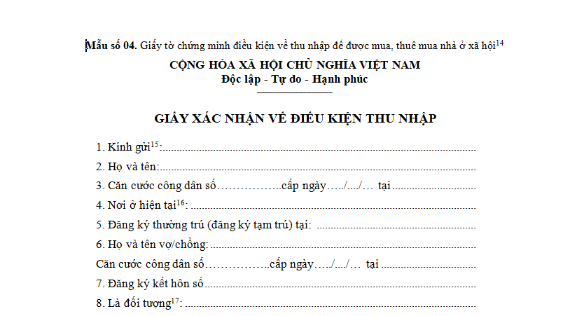 dịch vụ soạn hồ sơ mua nhà ở xã hội
